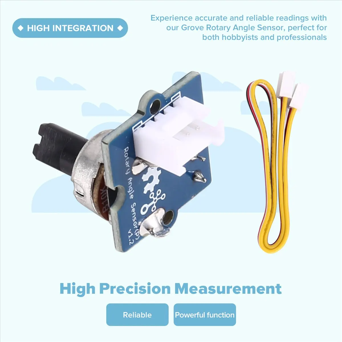 !【New Factory 】Grove - 300° Rotary Potentiometer Module for ,for ,DIY Electronics ,Robotics Projects