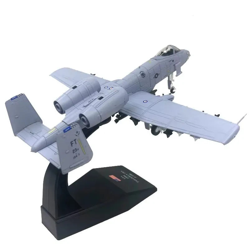 New 1/100 Scale US A-10 A10 Thunderbolt II Warthog Hog Attack Plane Fighter Diecast Metal Aircraft Model Children Boy Gift