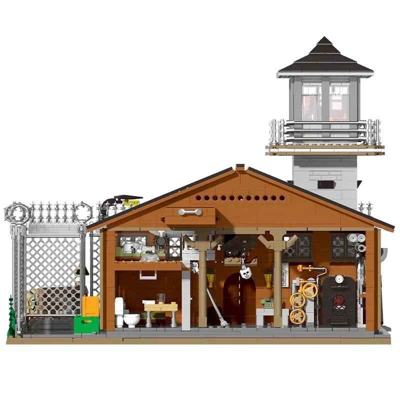 MOC Idea Building Blocks Apocalypse Prison Construction Model Bricks Assembling Educational Toys for Boys Christmas Gift Set