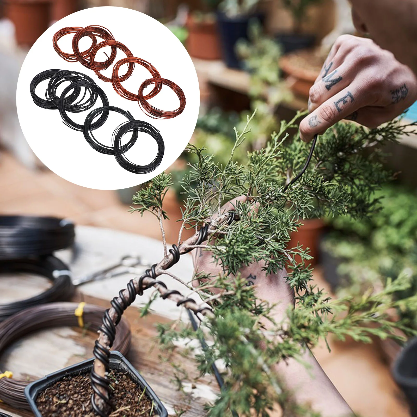 

10pcs Braided Aluminum Wire Bonsai Money Tree Shaping Training Tools Heavy Bendable Branch Line Craft Jewelry Plant Friendly DIY