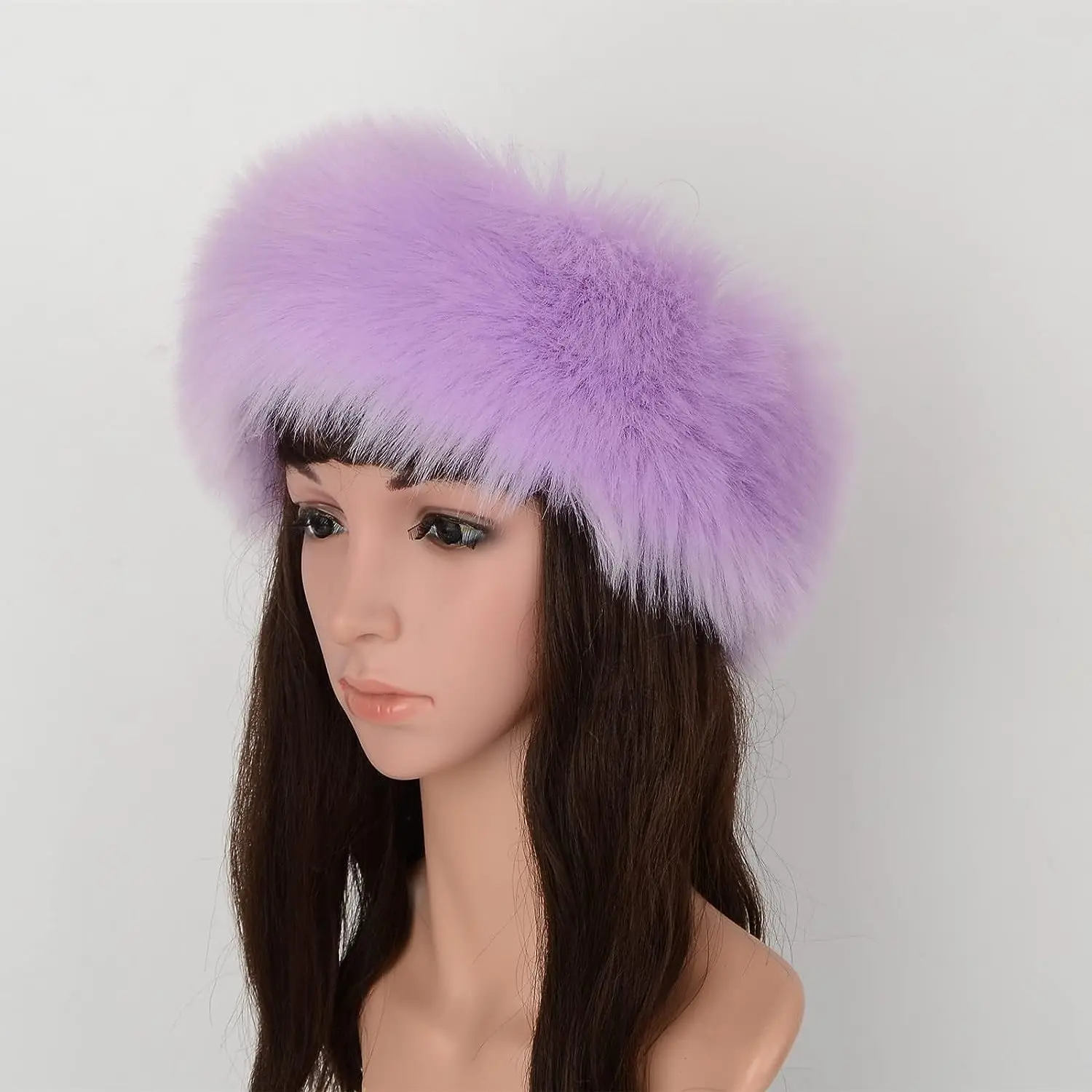 Winter Girl Thick Furry Hairband Women Girl elastic adjustable faux fur Headband