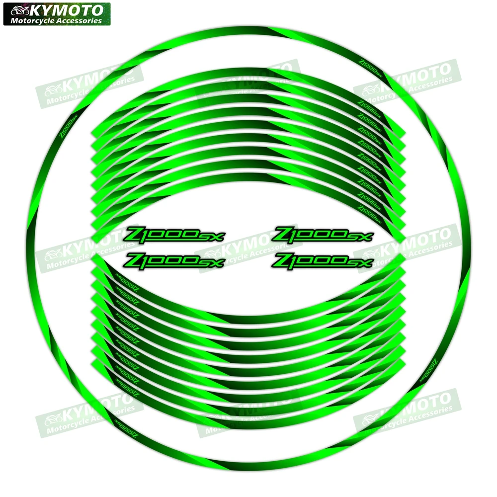 For Z1000SX Z 1000SX motorcycle accessories 17 inch wheel fairing modified reflective front and rear wheel rim stickers