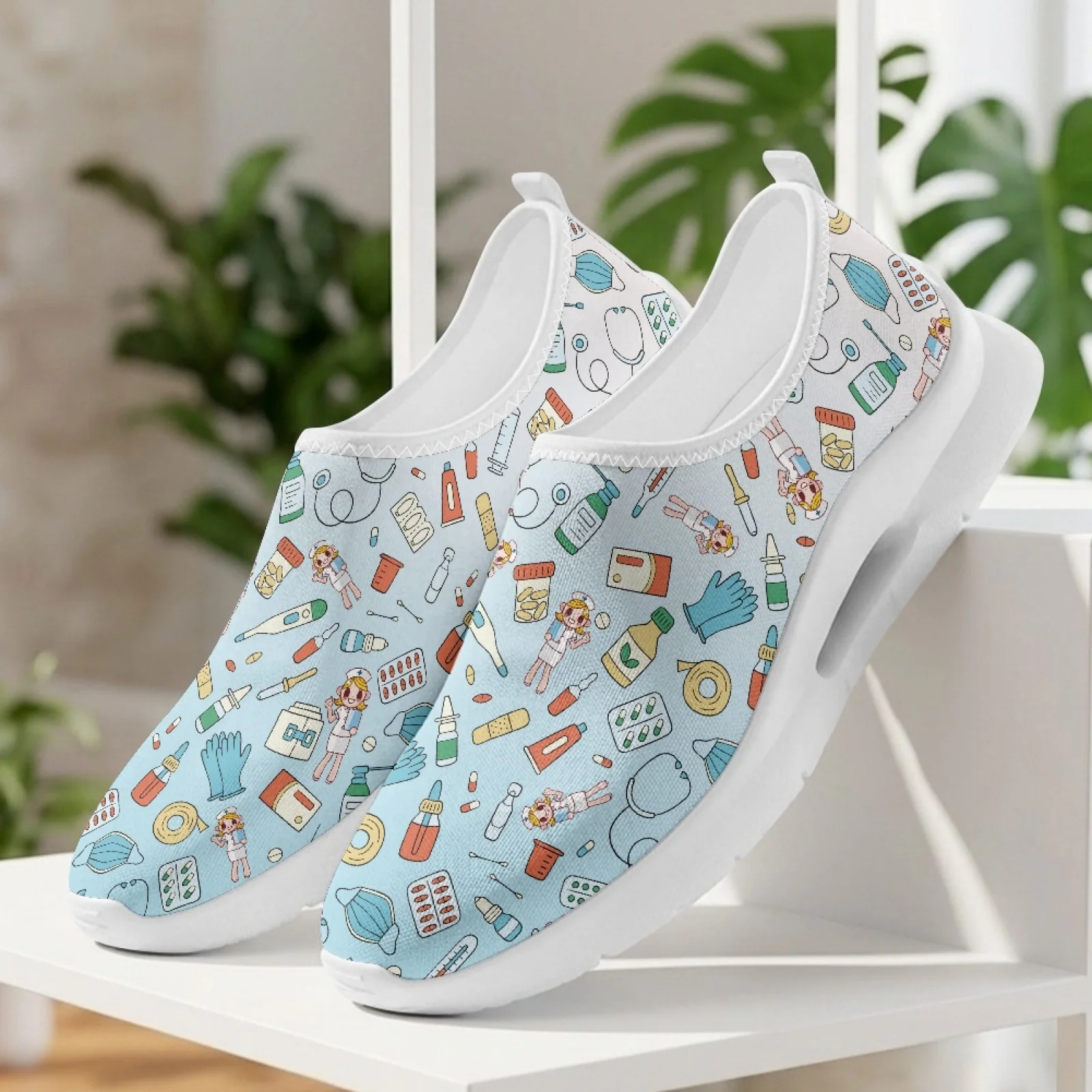 XIXIRIMIDO Women's Slip-on Wide-toed Shoe Nurse Shoes Men's Sneakers and Casual Shoes Zapatillas de Mujer Tenis Feminino Nurse
