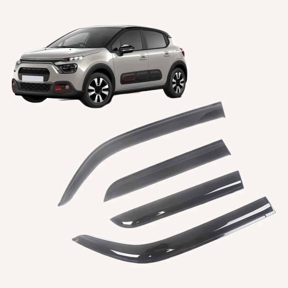 Window Visor for Citroen C3 SC Hatchback 5-dool 2009 2010 2011 2012 2013 2014 2015 2016 Wind Deflectors Rain Guards Door Visor