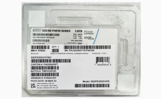 

Для SSDPE2KE016T801 1,6 T SSD U2 DC P4610