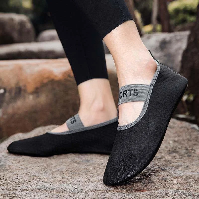 Women's Summer New Beach Socks Slip-On Shoes Anti-Slip Quick Dry Portable Swimming Yoga Breathable Rubber Outsole Lycra Upsole
