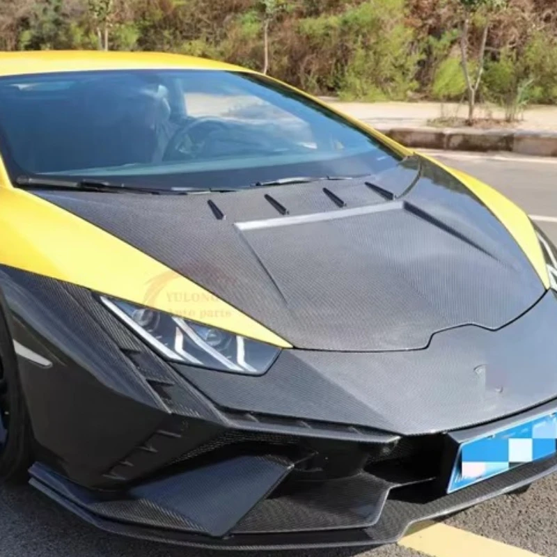 

Tecnica Style Dry Carbon Fiber Hood for Lamborghini Huracan LP580 LP610-4 EVO Upgrade Tecnica Dry Carbon Fiber Engine Bonnet