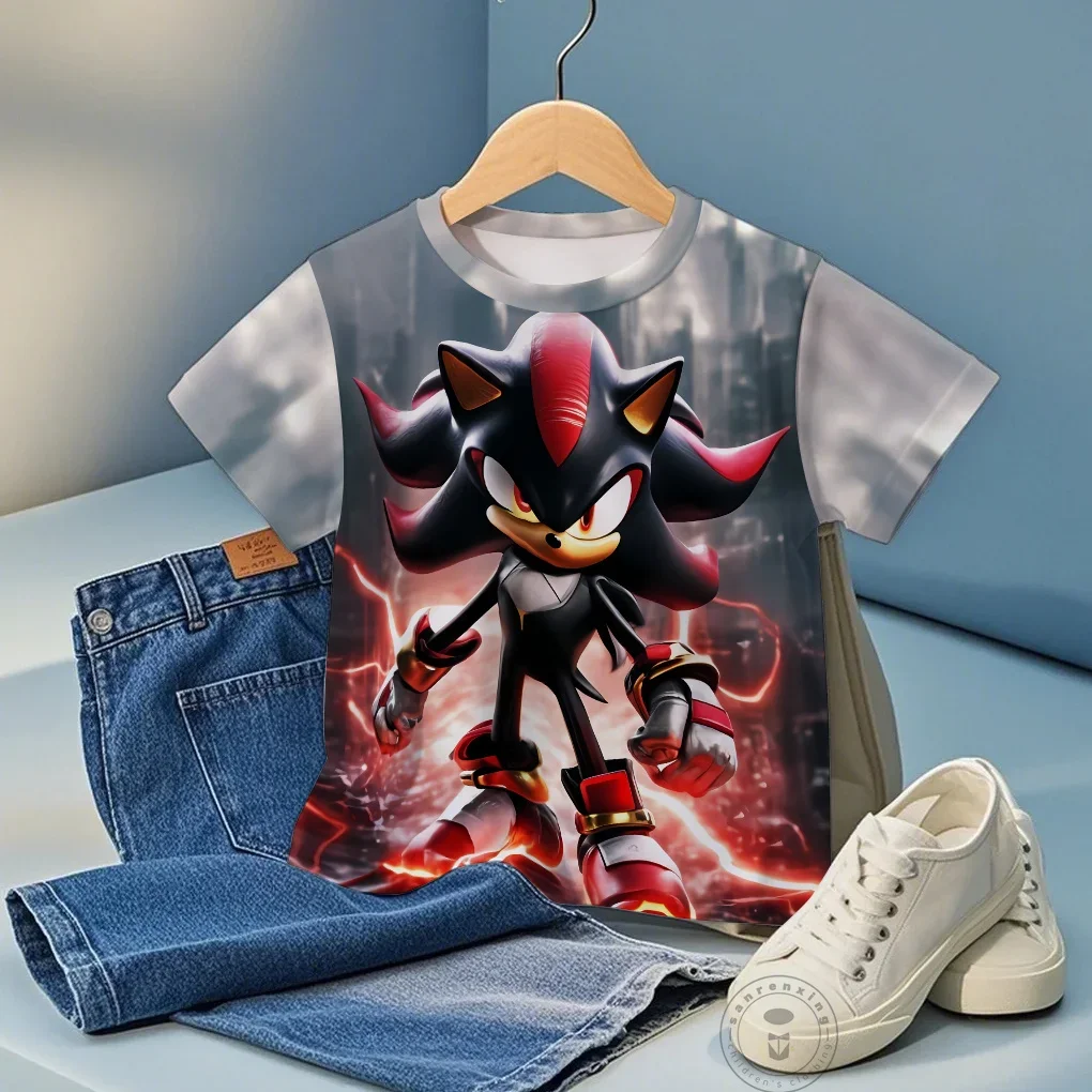 

Новая летняя футболка с 3D принтом аниме Sonic, мужская индивидуальная футболка в стиле хип-хоп с короткими рукавами, унисекс, повседневные топы с круглым вырезом, 2025
