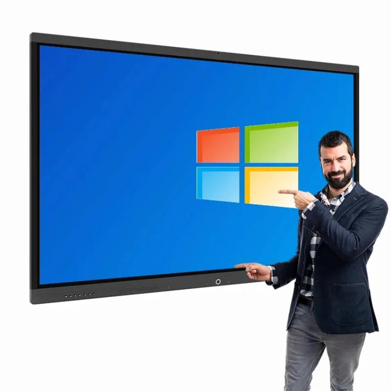 대형 스크린 65인치 4K 3840*2160 안드로이드 텔레비전 스마트 TV 디스플레이 회의 교육 대화형