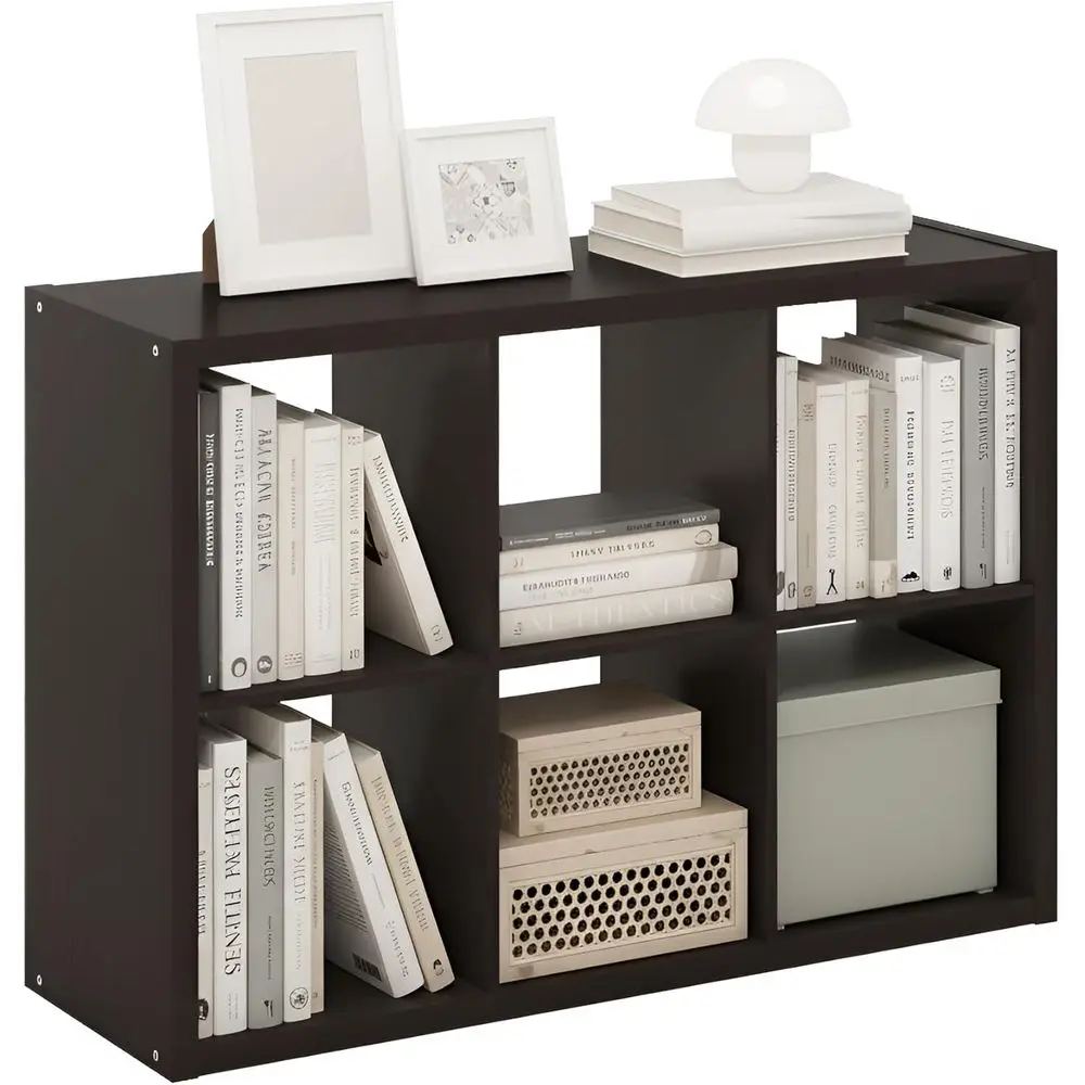 

Книжная полка CUBICLE, книжная полка на 6 кубов, двусторонний книжный шкаф с очень толстой рамой и вертикально, с открытой спиной, 14,6 x 44