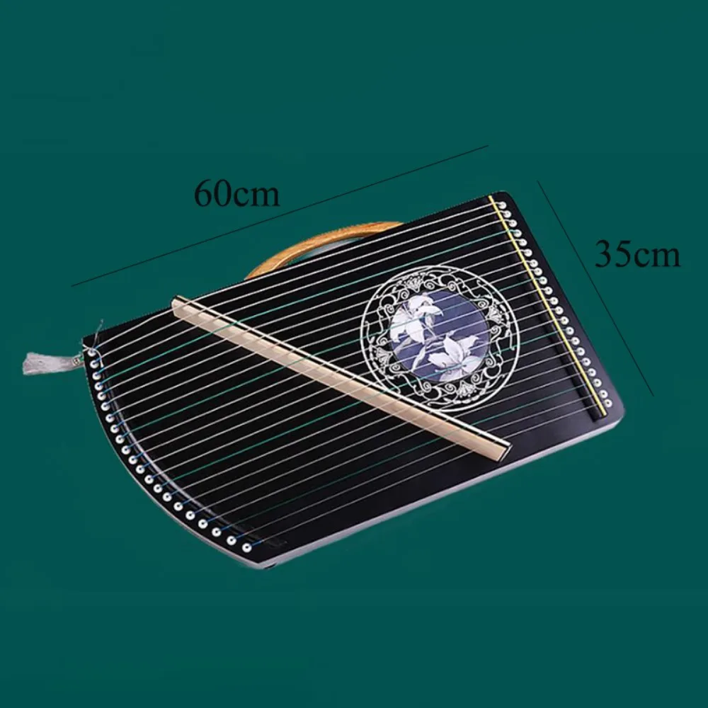 14 21 Strings Guzheng Portable Wooden Guqin Chinese Mini Zither Beginner Finger Trainer Traditional Stringed Instruments Gift