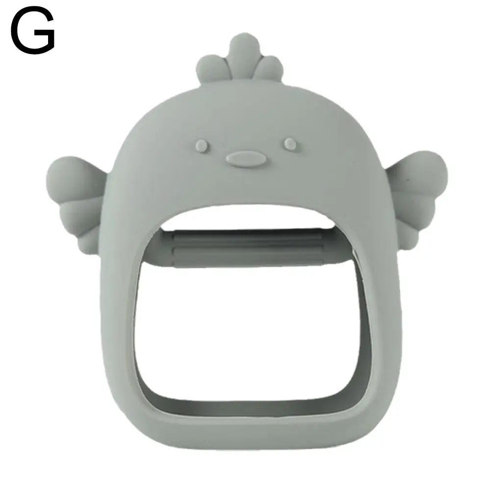 Mordedor de bebê luvas de pintinho mordedor de silicone anti-comer mão mordedor de bebê gengivas ​ bastão de massagem anti-mordida molar W3i1