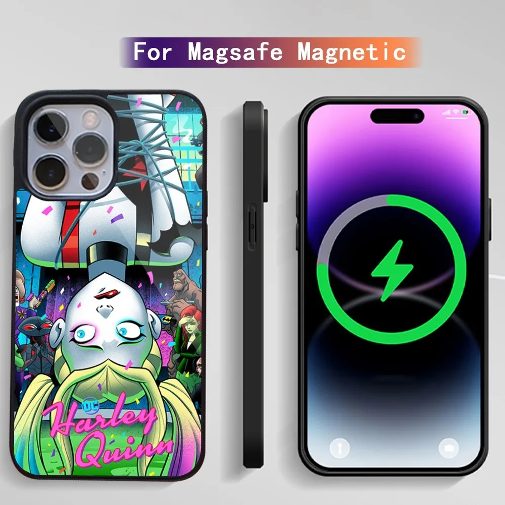 BEAST KINGDOM H-Harley Quinn Tv Phone Case For iPhone 15 14 13 12 11 Plus Pro Max Magsafe Magnetic Wireless Charging