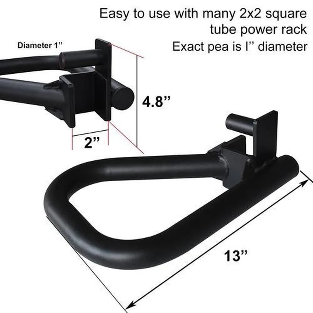 Pull Up Bar Dip Station Attachment for Home Gym for Power Racks Steel For 50 75 Square Tube Compatibility 2.0mm 5.0mm