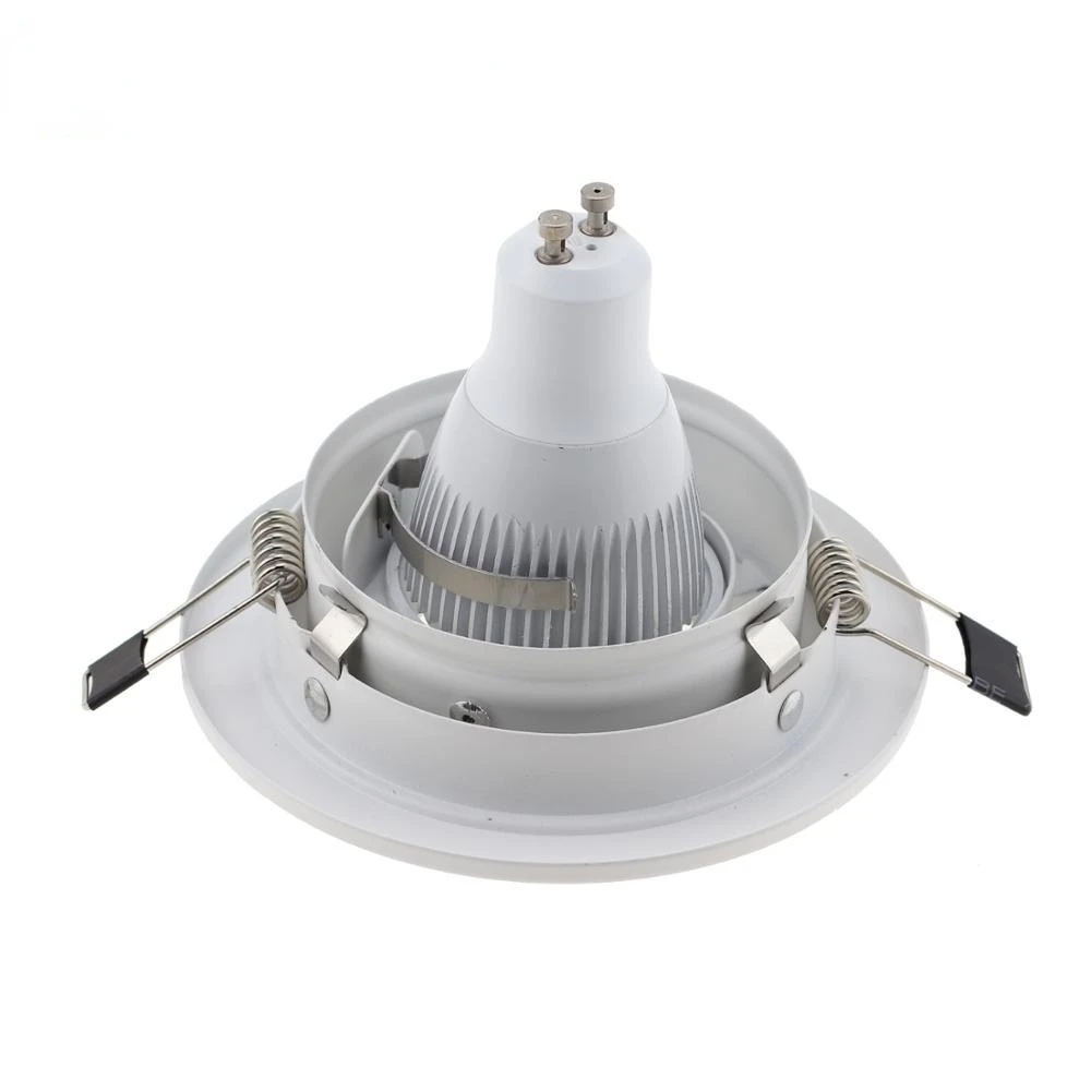 Universal Recesso LED Spot Light Frame, halogênio branco, suporte da lâmpada, Downlight Fitting, GU10