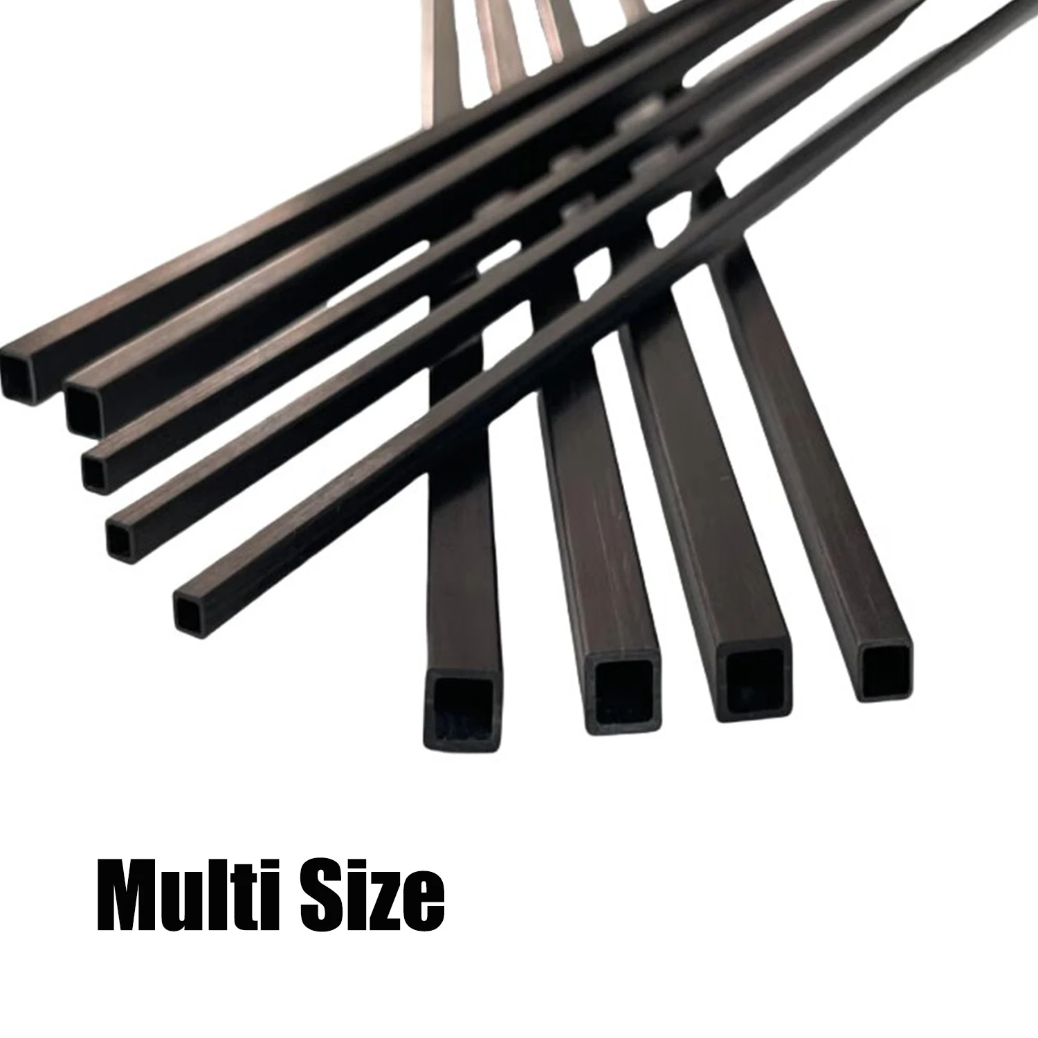 1/2/3pcs Koolstofvezel Vierkante Buis 250/500mm, Koolstofvezel Rechthoekige Buis Buitenste Binnenframe 3mm ~ 10mm