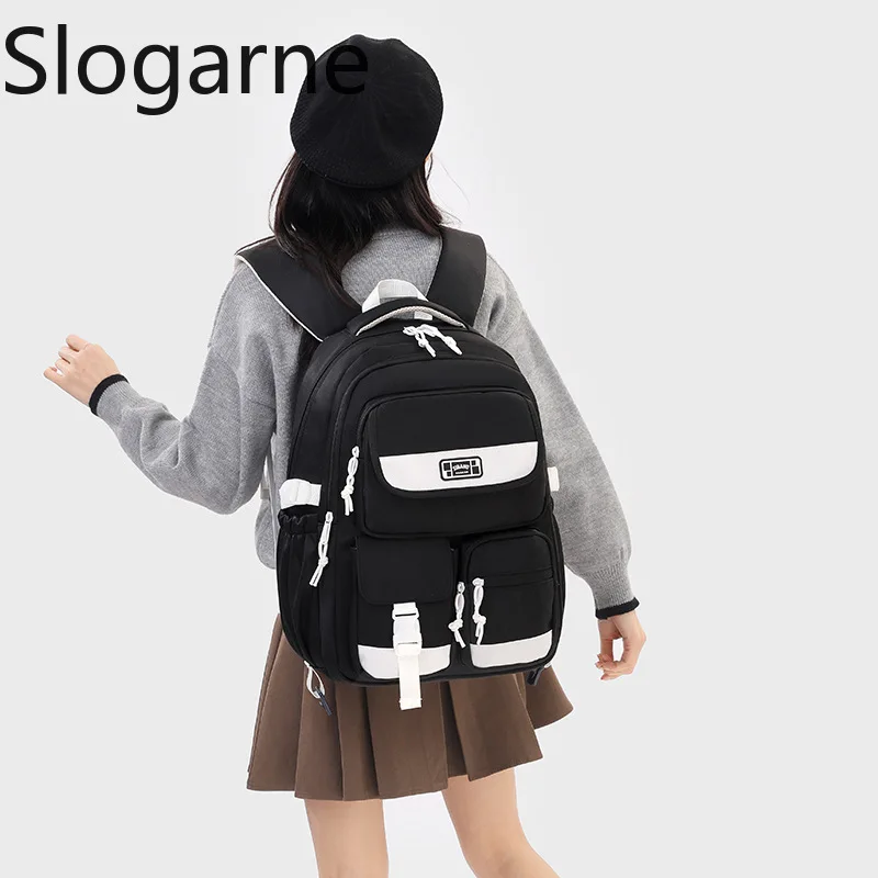 2026 New Fashion Backpacks Students Large Capacity Soft Schoolbags Boys Girls Lightweight School Bag Women Computer Bag Bookbags