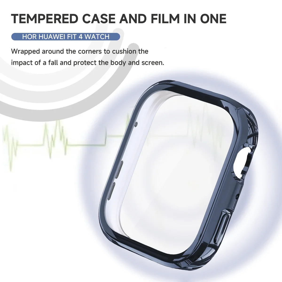 TPU ソフトメッキカバー Huawei 社フィット 4 Fit4 プロスクリーンプロテクタースマートウォッチバンパーシェル保護フィルムケースアクセサリー