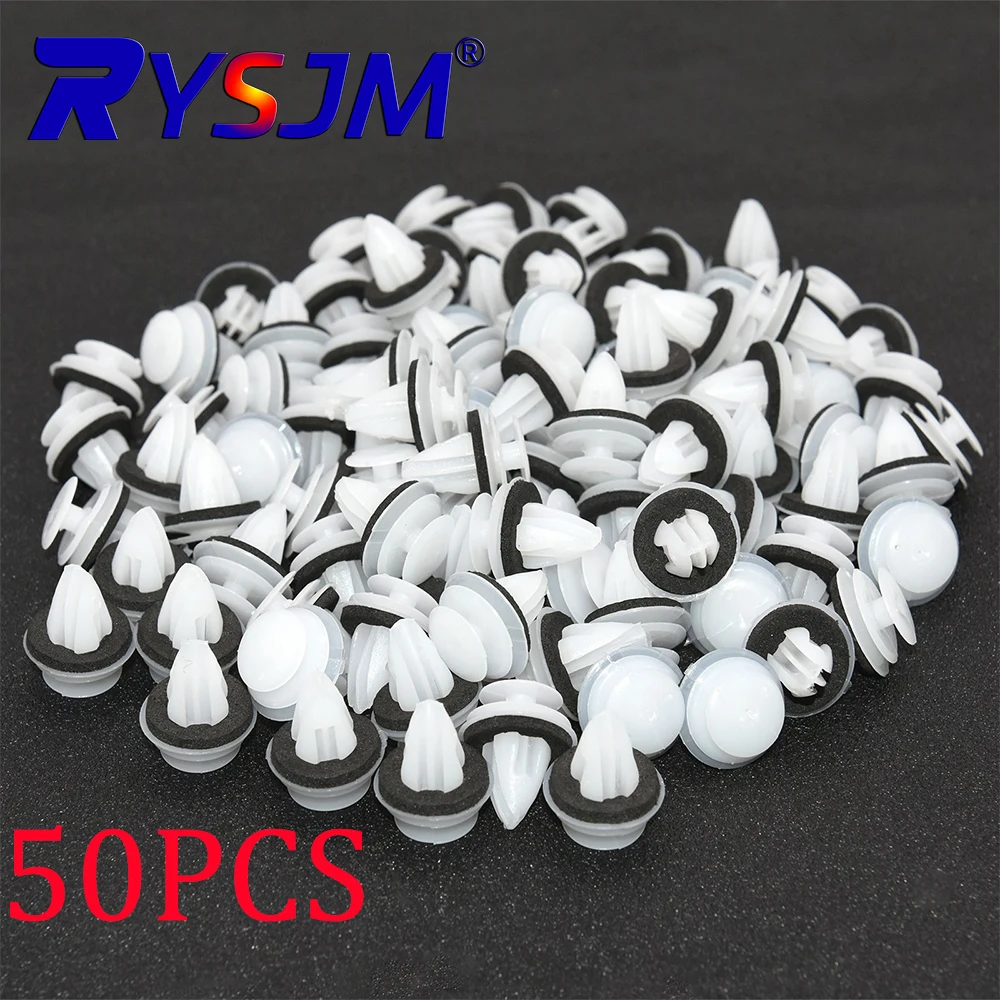 50 Stück Türverkleidungs-Clips, Befestigungsnieten, Stoßstangenhalterungen, 8mm Loch, Auto-Stoßstangen-Kotflügel-Befestigungsclips für Toyota und Honda