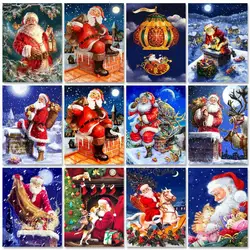 GATYZTORY Full Round Square Diamond Painting Frame Santa Clause For Adults Kids Mosaic Diamond Decors For Christmas Handicrafts