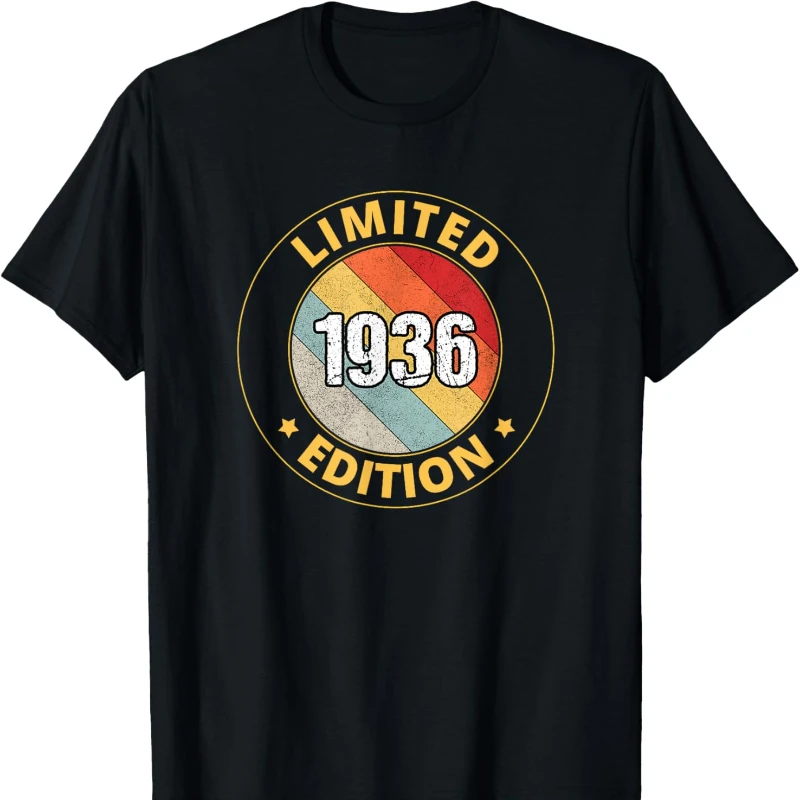 

Retro1936 Birthday Unisex T-Shirt High Quality Crewneck Casual Style Cotton Printed T-shirt Tops All-match Tops Tee Shirt Short