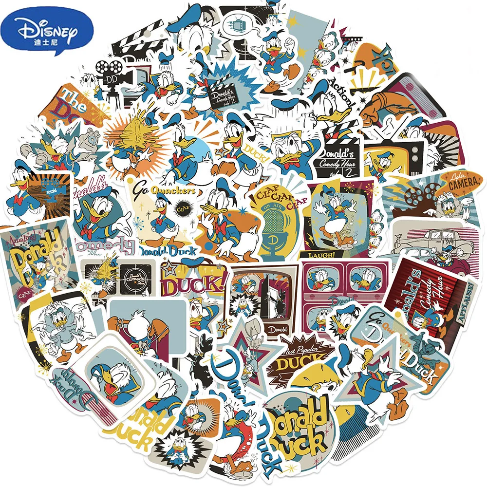 

10/30/50pcs Disney Donald Duck Cartoon Stickers Cute Anime Graffiti Sticker Scrapbook Notebook Phone Funny Kids Decals Toy Gift