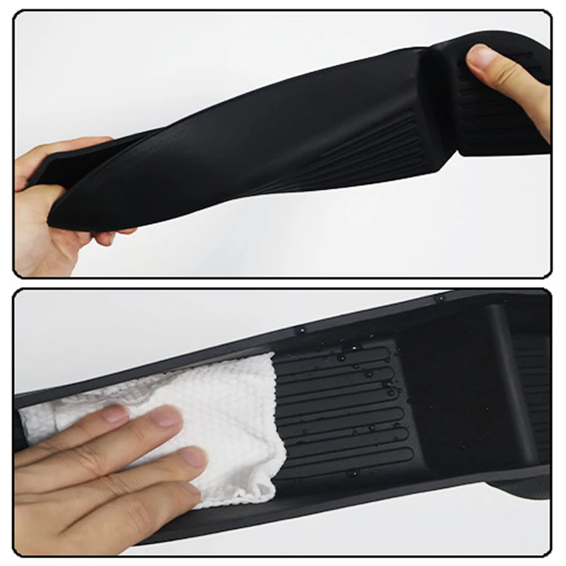 4pcs/set Door Side Storage Box For Tesla Model Y Waterproof Car Door Organizer Tray Trash Cans Automobile Interior Accessories