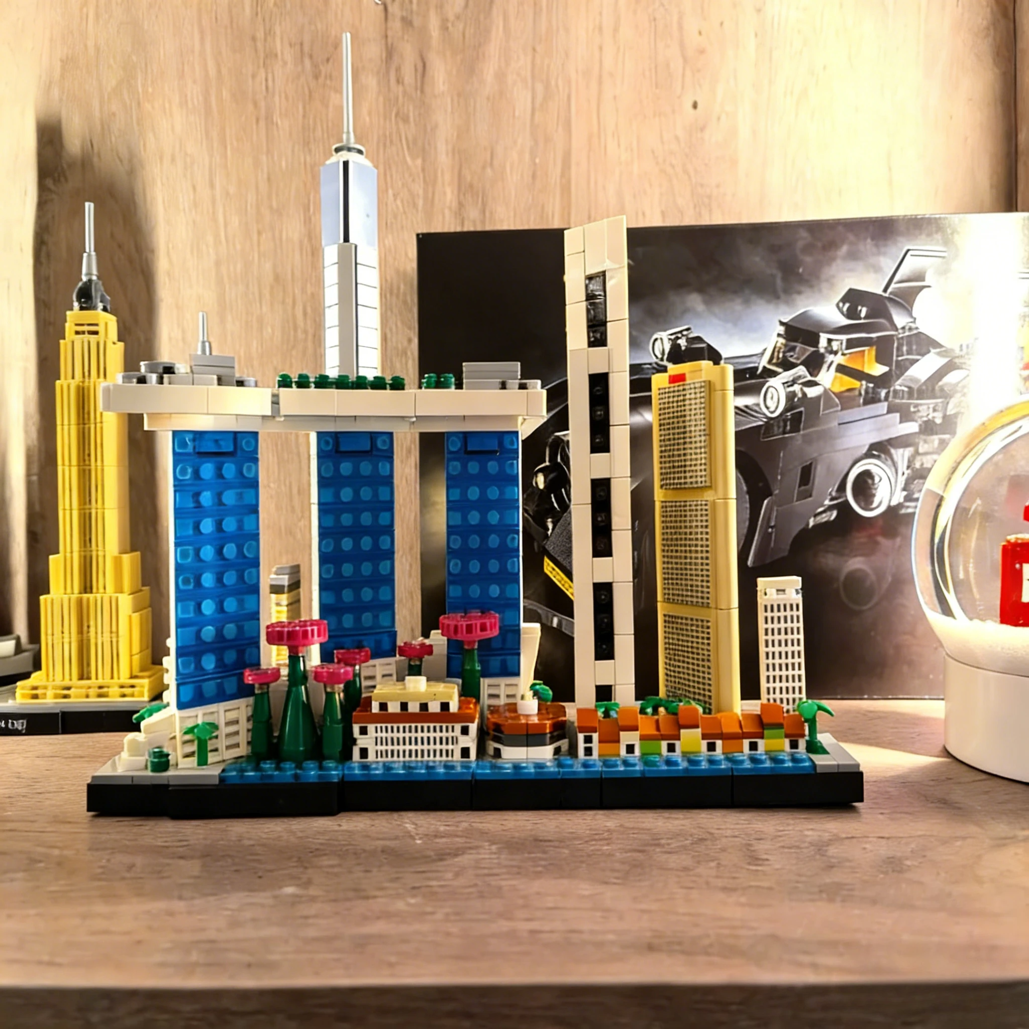 Historische Gebäude in Singapur 21057 Bausteine-Sets, geeignet für Weihnachtsgeschenke, kompatibel mit Legoed Particles, 827 Stück.