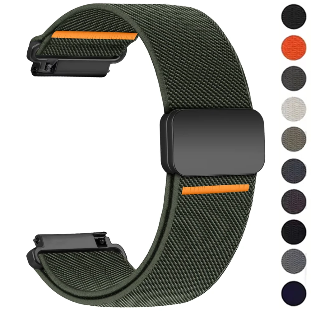 

Универсальные ремешки для часов 20 мм 22 мм для Amazfit GTR 3/gtr 4/gtr 2/gts 4/Bip 6, нейлоновый магнитный браслет Amazfit active 2/Гепард, ремешок