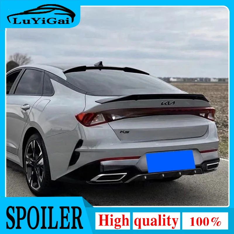 For Kia Optima K5 GT 2020 2021 2022 2023 K5 DL3 Spoiler ABS Gloosy Black/ Carbon Fiber Look Rear Trunk Lip Spoiler Wing