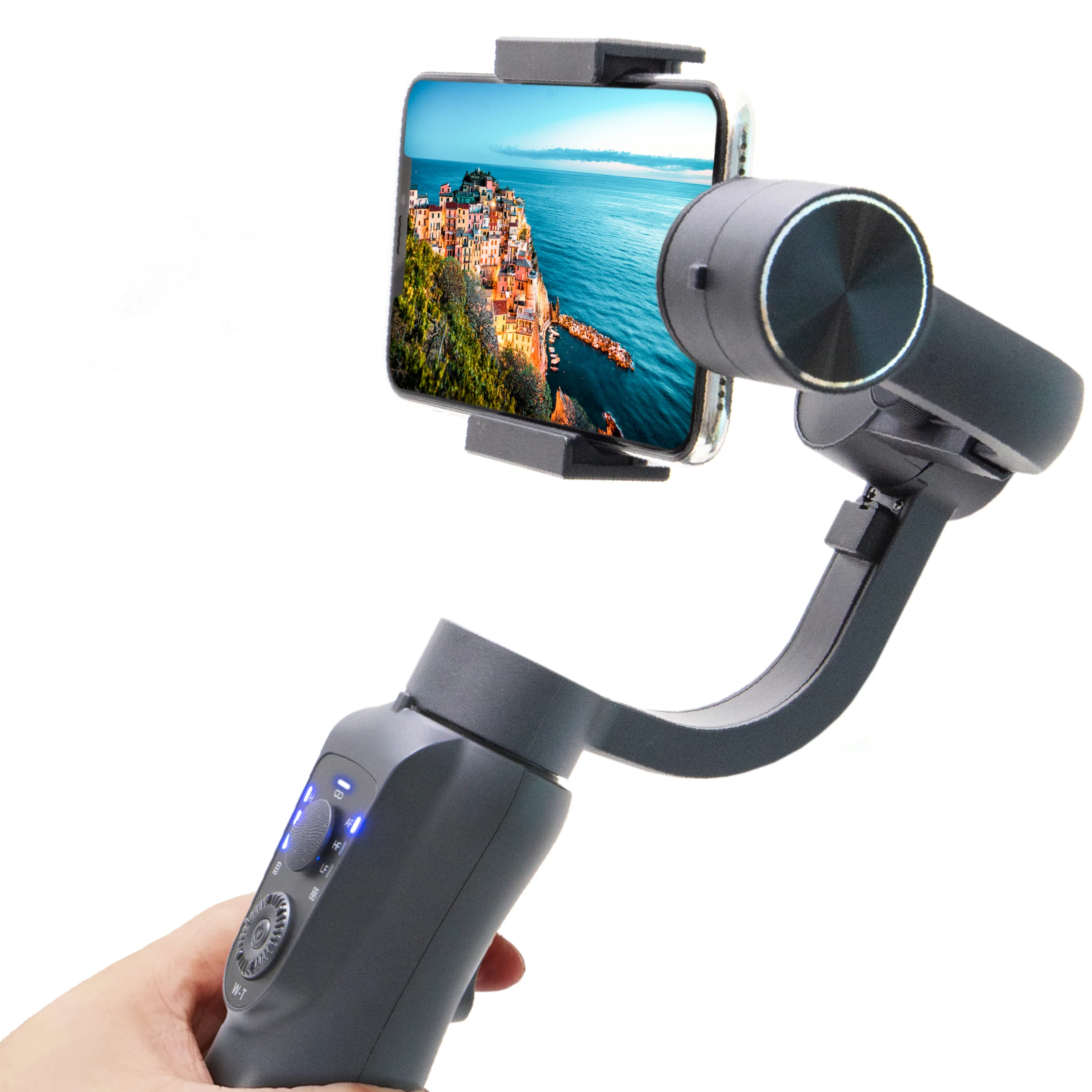 

Smartphone Gimbal Stabilizer with Face Tracking and Remote Control Provides Flexible Boot Function for Phones