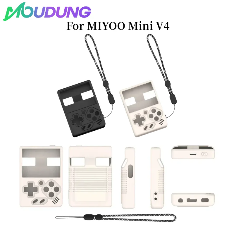 

Silicone Shockproof Protective Cover with Lanyard Soft Skin Cover Case Suitable for MIYOO Mini V4 Handheld gaming console