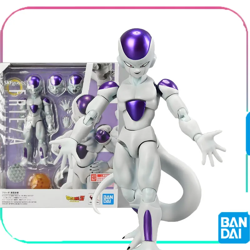 Bandai Original S.H.FiguartsDragon Ball Figures Shf Frieza Fourth Form 4th Form Anime Action Figure Model Frieza Statue 14cm Toy