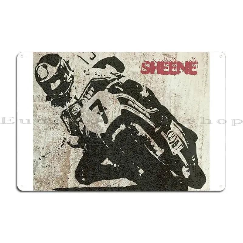 Graffiti Art Number 7 Barry Sheene Metal Sign Plaques Designer Pub Party Club Cave Club Tin Sign Poster