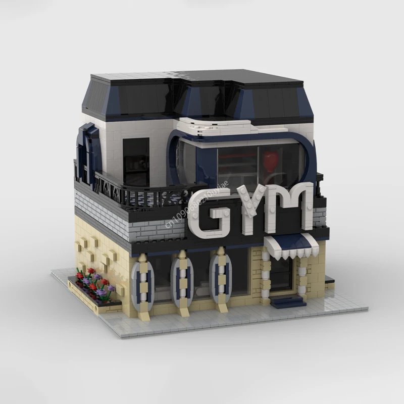 MOC Modular GYM Creative City Street View Model Architecture Building Block Diy Kids Assembly Educational Bricks Toys Gifts