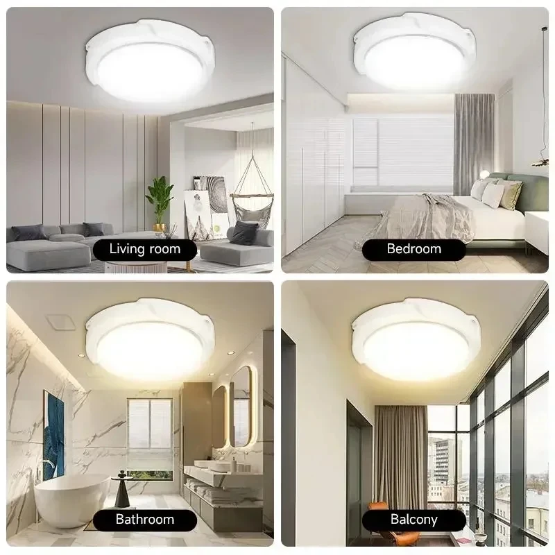 Solar Light Ceiling Light Outdoor Separate Panel IP66 Waterproof Ceiling Lamp Indoor Aisle Balcony Bedroom Solar Sensor Light