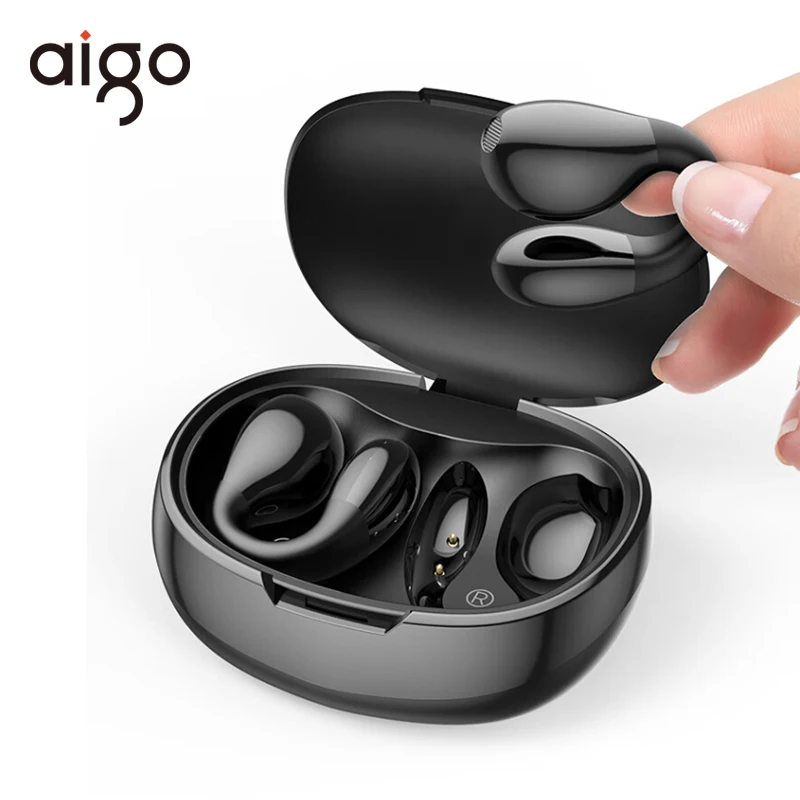 

Aigo TX01 Open Wearable Stereo Earphone Air Conduction Comfortable Wear Bluetooth V5.4 Headset HD Touch Control Sport Headphone