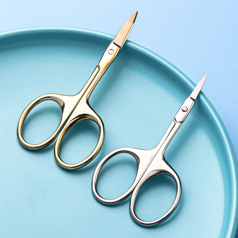 

Round Head Nose Hair Small Scissors Trimmer Stainless Steel Manual Does Not Hurt The Nasal Cavity, Can Be Washed, Beauty