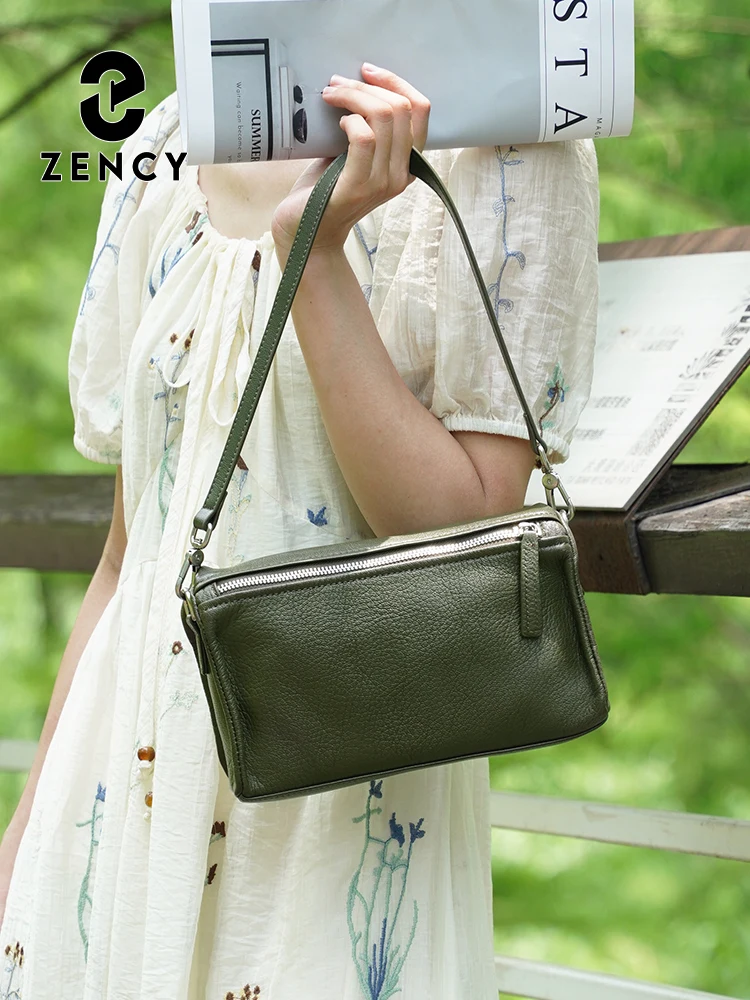 Zency Women's Genuine Leather Bag Small Simple Handbag Female Shoulder Crossbody Ladies Sheep-skin Bag Satchels Sac Bolsa