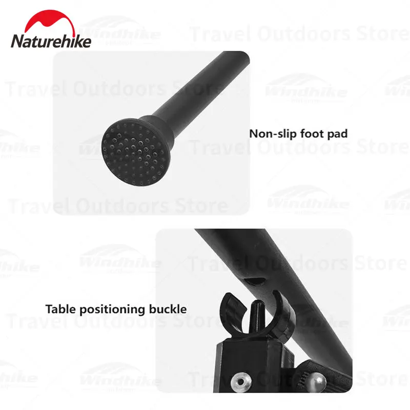 Naturehike Outdoor Aluminum Folding Table Light Weight Detachable Table Legs Portable Picnic Table Camping Party Fishing BBQ