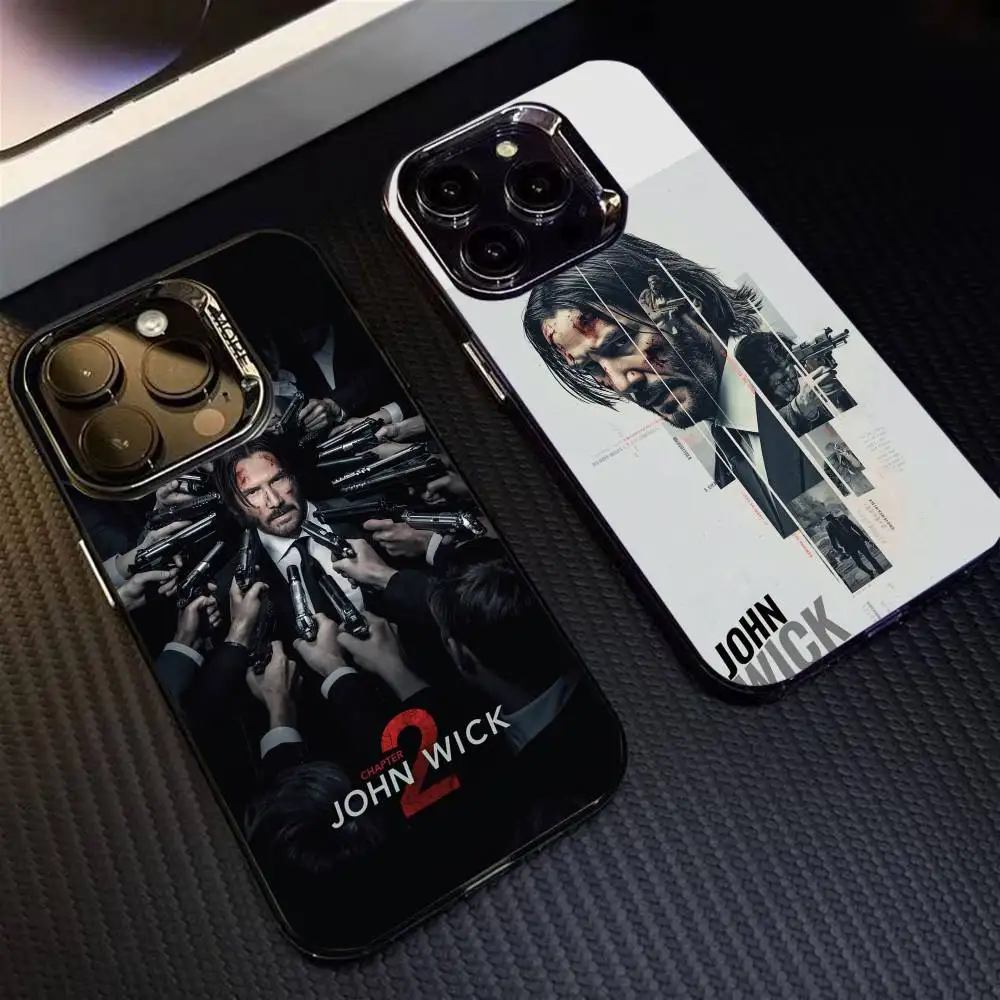 

Movie John-Wick Phone Case For iPhone 16 17 15 14 12 13 Pro Max Black Color Shockproof Cover