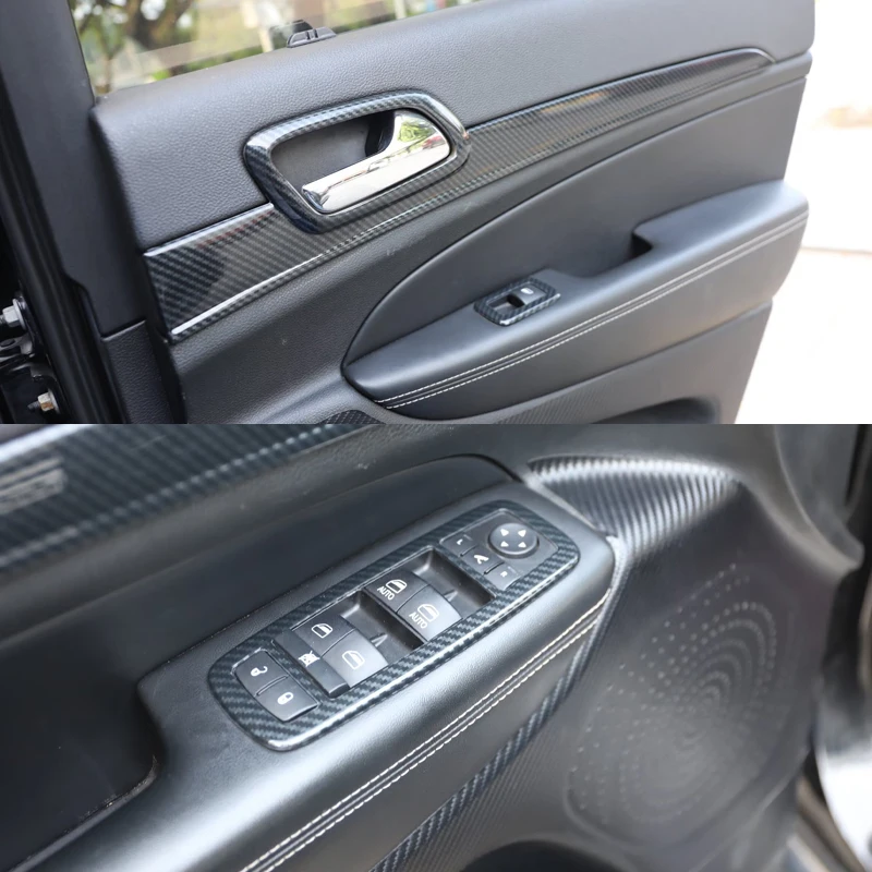 For Jeep Grand Cherokee Car Steering Wheel Dashboard Panel Cover Decoration Sticker Full Sets Interior Modification Accessories view 2