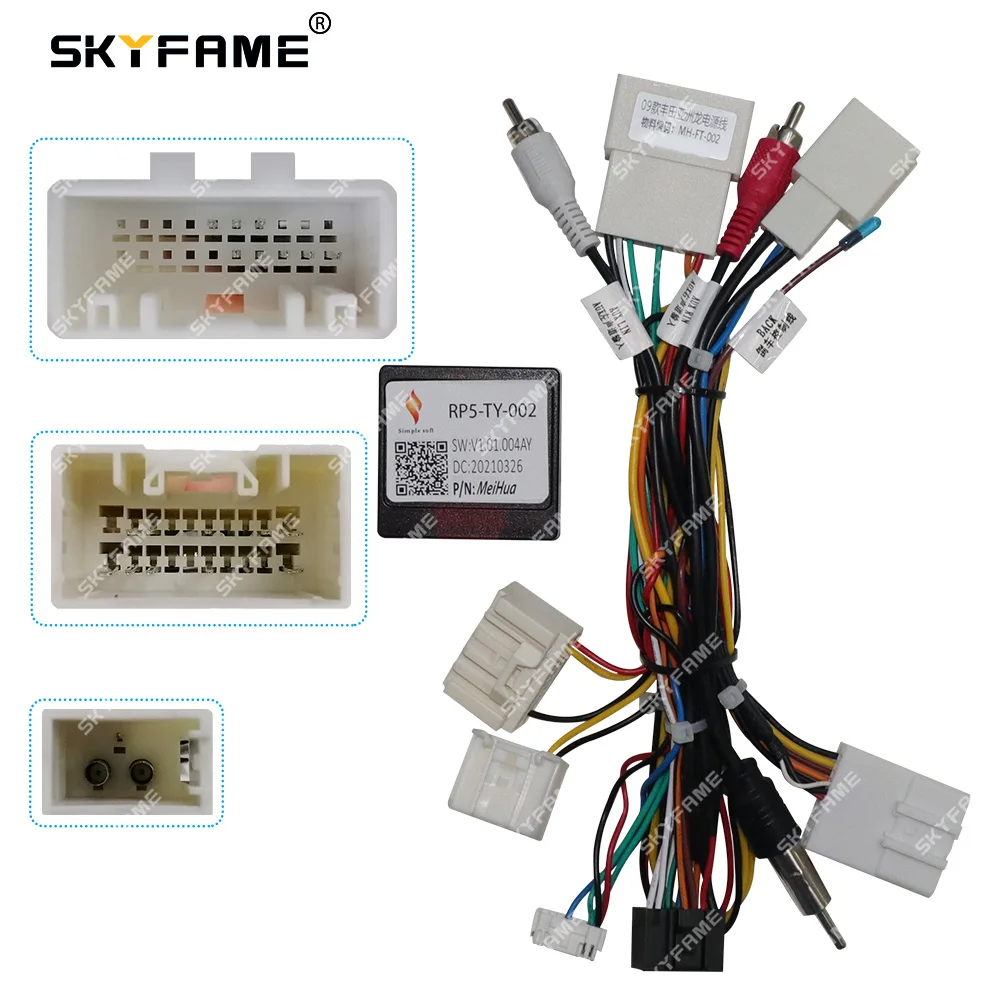 

SKYFAME Car 16pin Wiring Harness Adapter Canbus Box Decoder For Toyota Avalon Sequoia Camry Prado TY-SS-01 RP5-TY-002