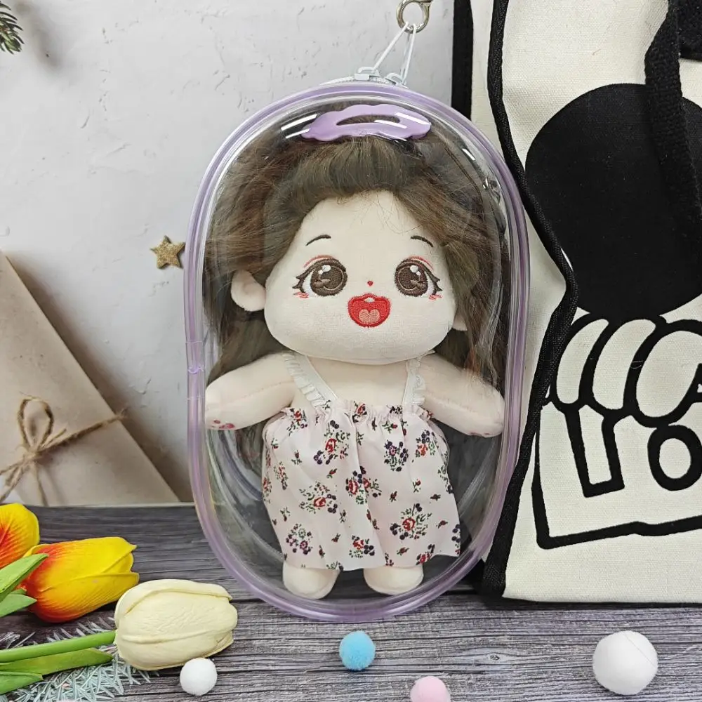 Transparent 20cm Cotton Display Box PVC Dustproof 20cm Takeaway Bag Thicken Display Cotton Transparent Bag Bag Organization