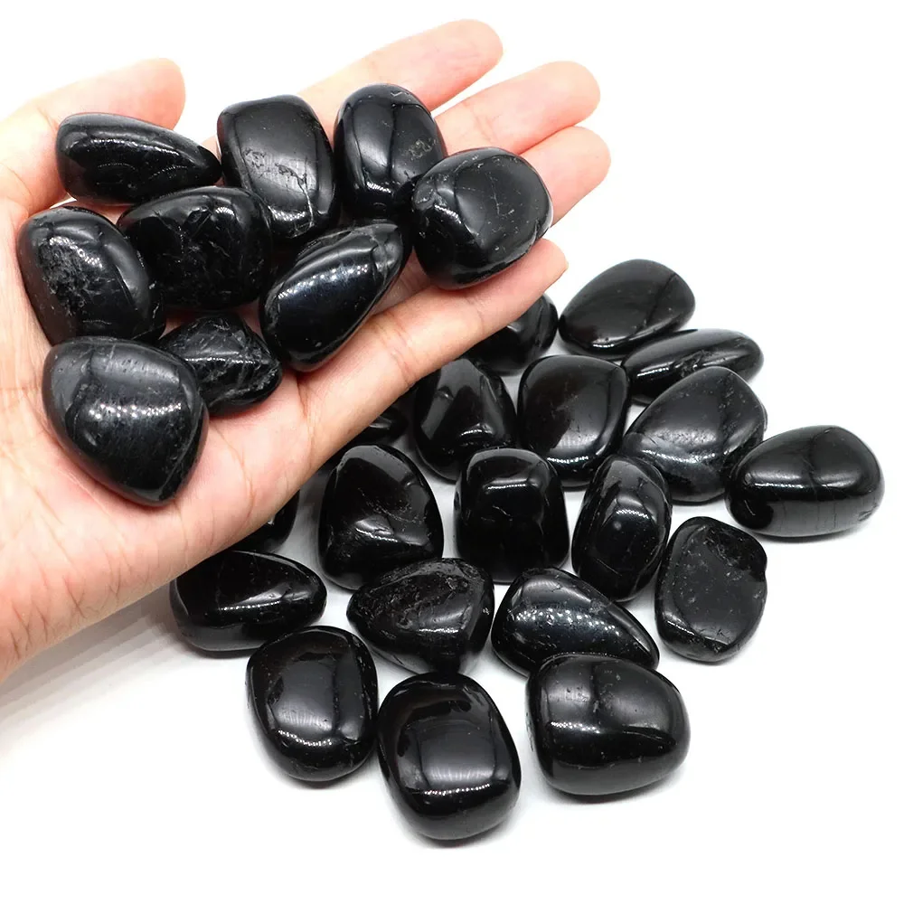 Natural Black Tourmaline Irregular Tumbled Stone Reiki Healing Crystal Energy Quartz Specimen raMinel Aquarium Home Garden Decor