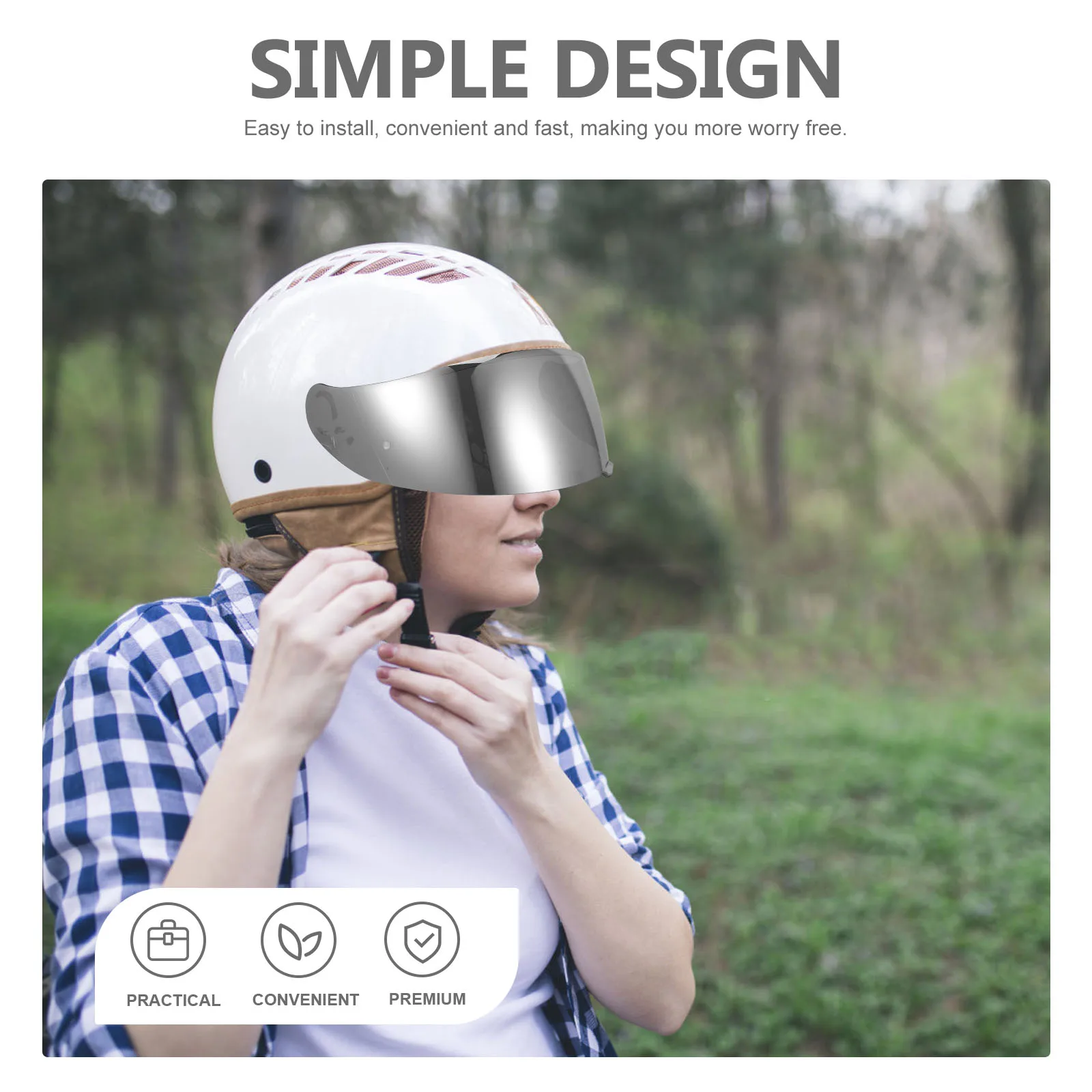 

Durable Replaceable Motorcycle Shield Windproof Lens Lightweight Pc Material Compatible With Gt-Air Silver Coated Lens