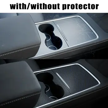 Pro Tesla Model 3 Y 2021-2023 nálepka na středovou konzolu, dřevěná fólie, uhlíková fólie, kryt centrálního ovládání, příslušenství do interiéru vozu 10 nejlepší prodej Příslušenství Tesly - №10