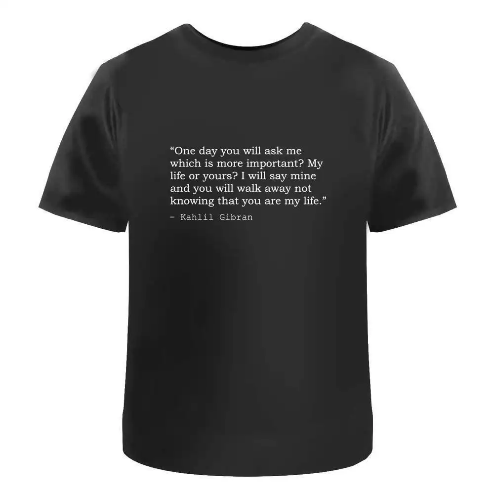 Kahlil Gibran Quote Cotton T-Shirts   Tees Y2K tops Unisex Summer Short Sleeve