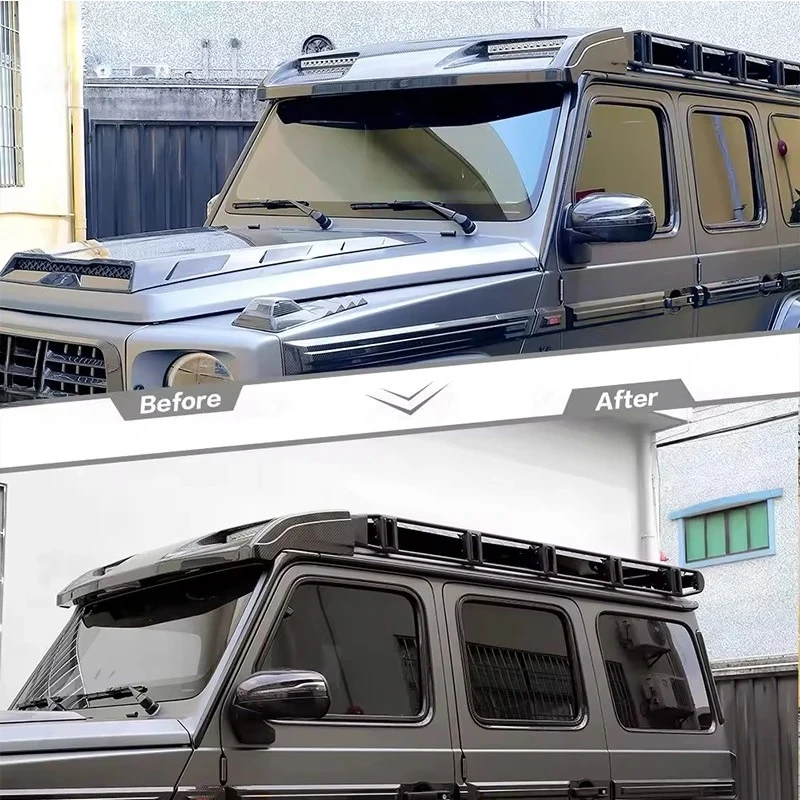 4x4 รถอุปกรณ์เสริมหลังคาสปอยเลอร์แสงแห้งคาร์บอนไฟเบอร์หลังคาสําหรับ G Class W464