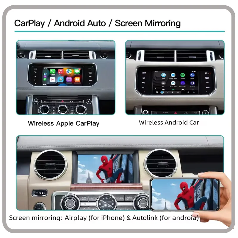 Wireless Carplay Android Auto For Land Rover Jaguar Bosch Discovery 4 Aurora Freelander 2 XE XF XJ  Airplay